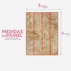 Papel De Parede Painel 3D Mármore Bege Bahia Realista 2M