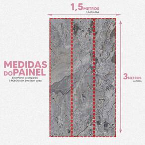 Papel De Parede Painel 3D Mármore Carrara Cinza 1,5M