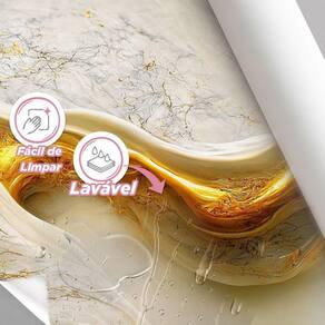 Papel De Parede Painel 3D Mármore Calacata Branco Ouro 2M