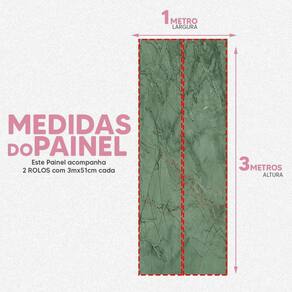 Papel De Parede Painel 3D Mármore Carrara Verde Escuro 1M