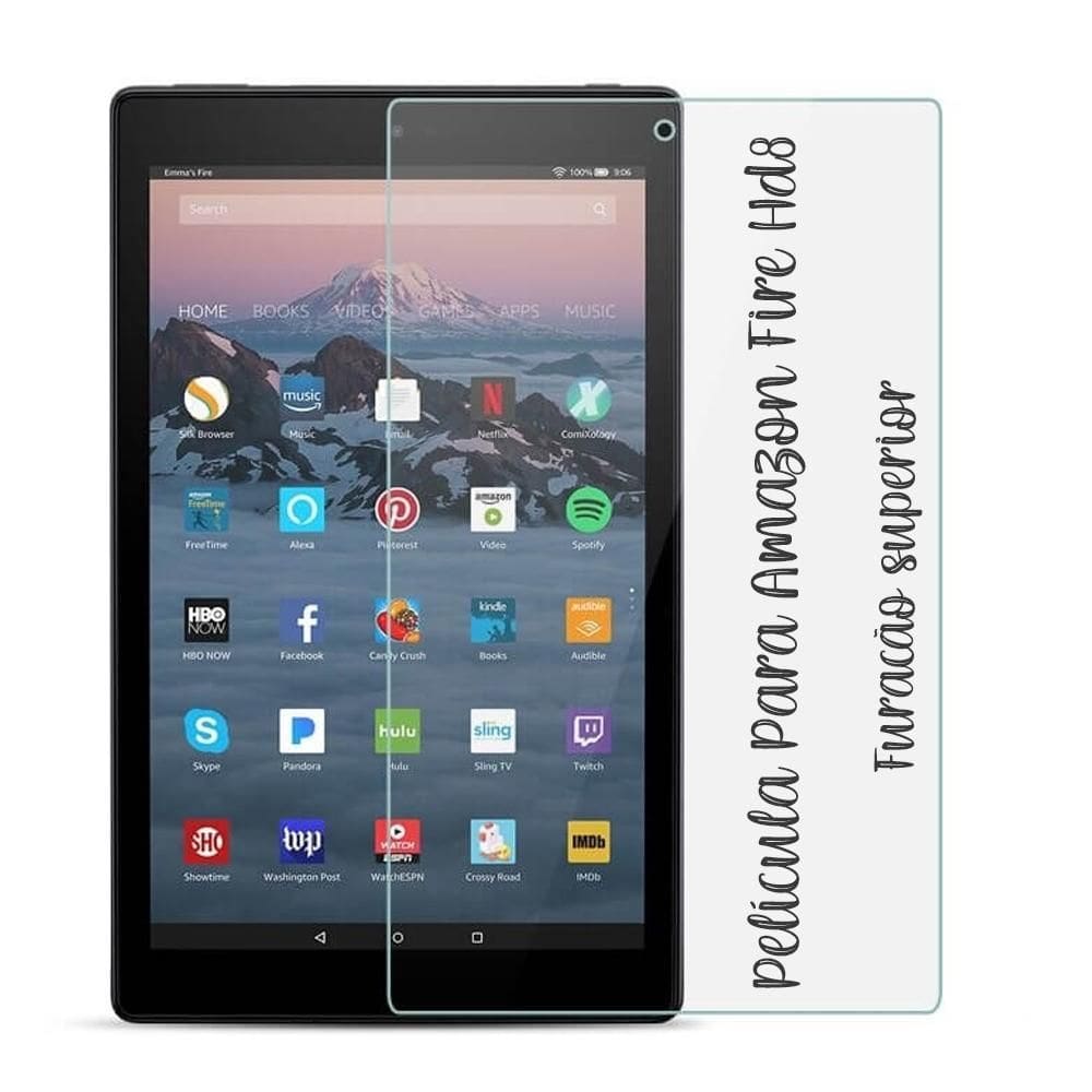 Película De Vidro Resistente Para Tablet Amazon Fire Hd8