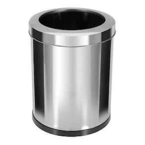 Lixeira Em Aço Inox Com Aro Em Inox 13,5 Litros - E4A