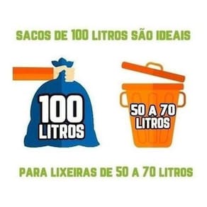 Saco De Lixo 100 Litros 100 Un Preto Super Reforçado