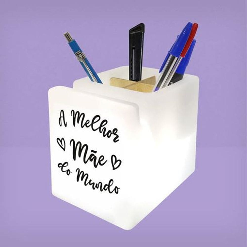 Organizador de Mesa Iluminado A Melhor Mãe do Mundo