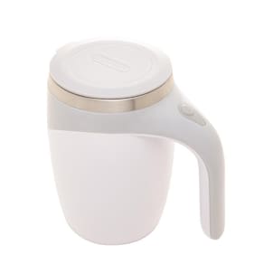 Caneca Mixer De Aço Inox Com Tampa Branca 440Ml - Lyor