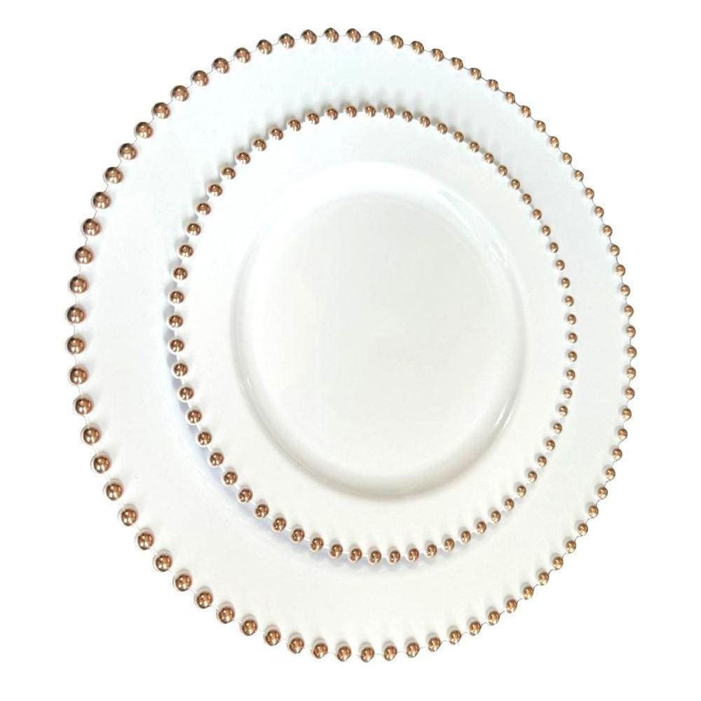 Descartável Luxo Rose Plastic Pratos Jantar Sobremesa 12Un