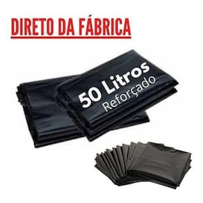 Saco De Lixo - 50 Litros Reforçado - Direto Da Fábrica