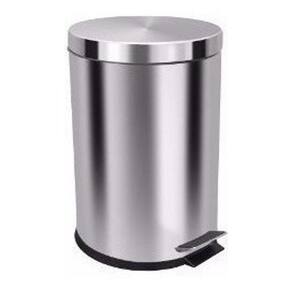 Lixeira 12 Litros Com Pedal Aço Inox Cesto Interno Removível