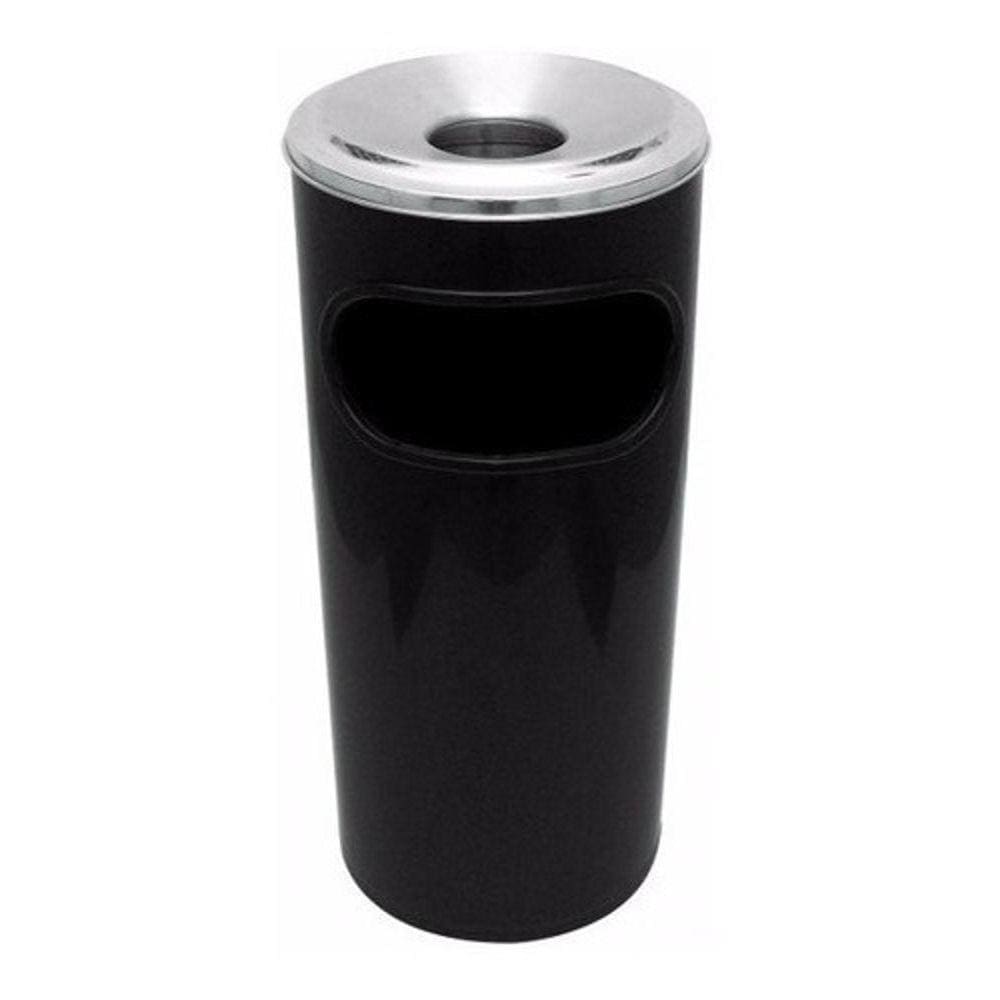 Lixeira Cinzeiro Aro Em Alumínio Preto