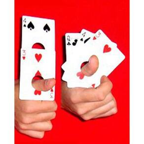 Cartas de Baralho com Furo - Dedo Atravessado - Guilhotina