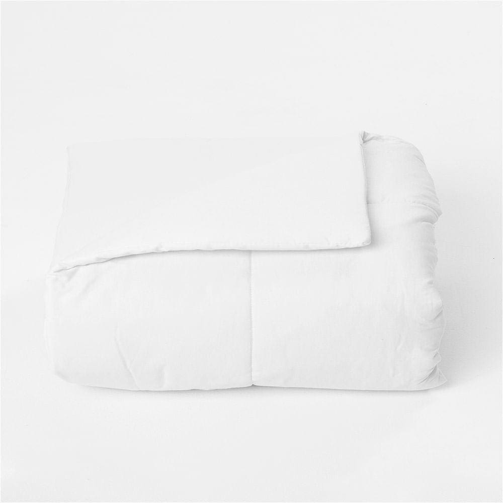 Edredom de Solteiro Percal - Branco