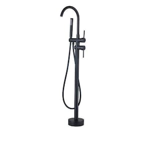 Torneira Monocomando De Piso Para Banheira C Ducha - Preto