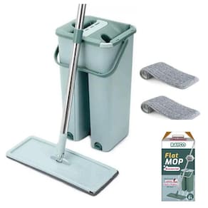 Mop Flat Rodo Magico Esfregao Limpeza Balde Fit Lava E Seca