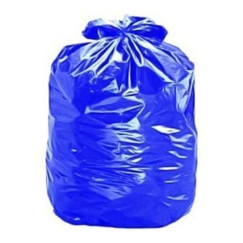 Saco Para Lixo Azul 60X70X003 60L Com 100 Unidades -