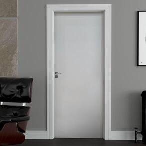Kit Porta de Madeira 210x62cm Batente 16cm Lisa Primer Uniportas Branco