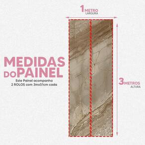 Papel De Parede Painel 3D Mármore Travestino Marrom 1M