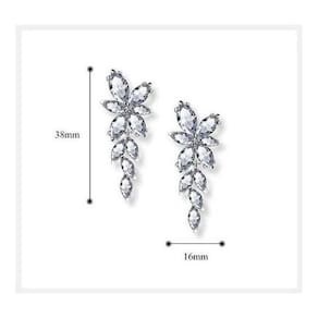 Brinco Noiva Zirconia Festa Debutante Delicado - Prateado