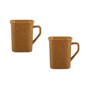 Kit 2 Canecas Quadrada Fibra Madeira Green 250Ml