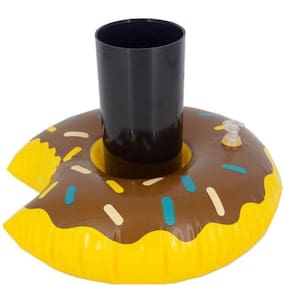 Kit 10 Boias Porta Copo Donuts Marrom Granulado Bo49720
