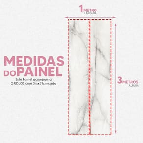 Papel De Parede Painel 3D Mármore Carrara Branco Vinil 1M