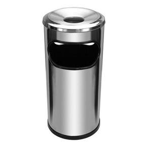 Cinzeiro Lixeira Em Aço Inox Com Aro Em Aluminio Jsn
