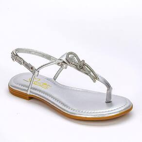 Sandália Infantil Feminina Kidy Flat Ibiza Prata