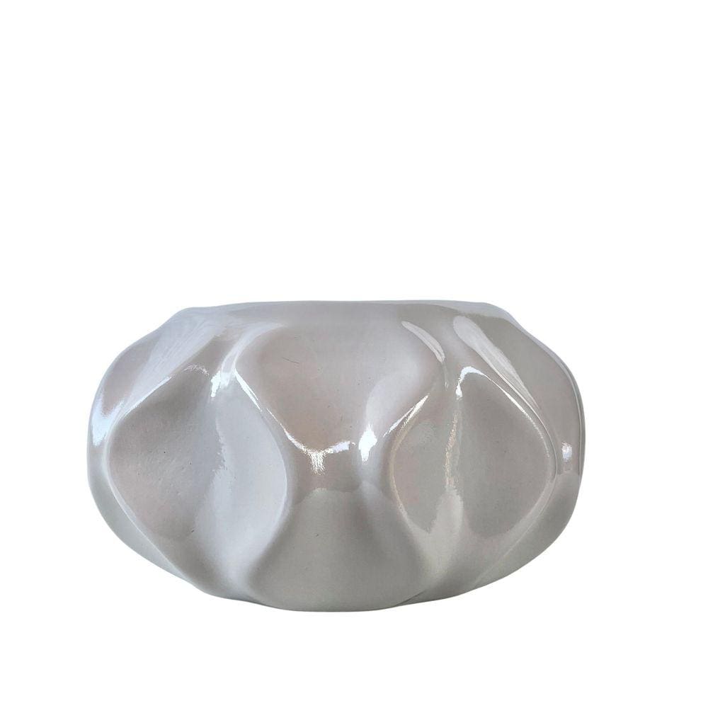 Vaso cachepô off onda ondulação 3D para mesa lateral