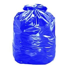 Saco Para Lixo Azul 60X70X003 60L Com 100 Unidades -