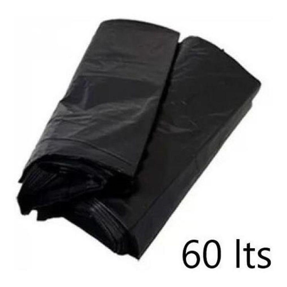 Saco De Lixo Preto Reforçado 60 Litros - Pacote 100 Und.
