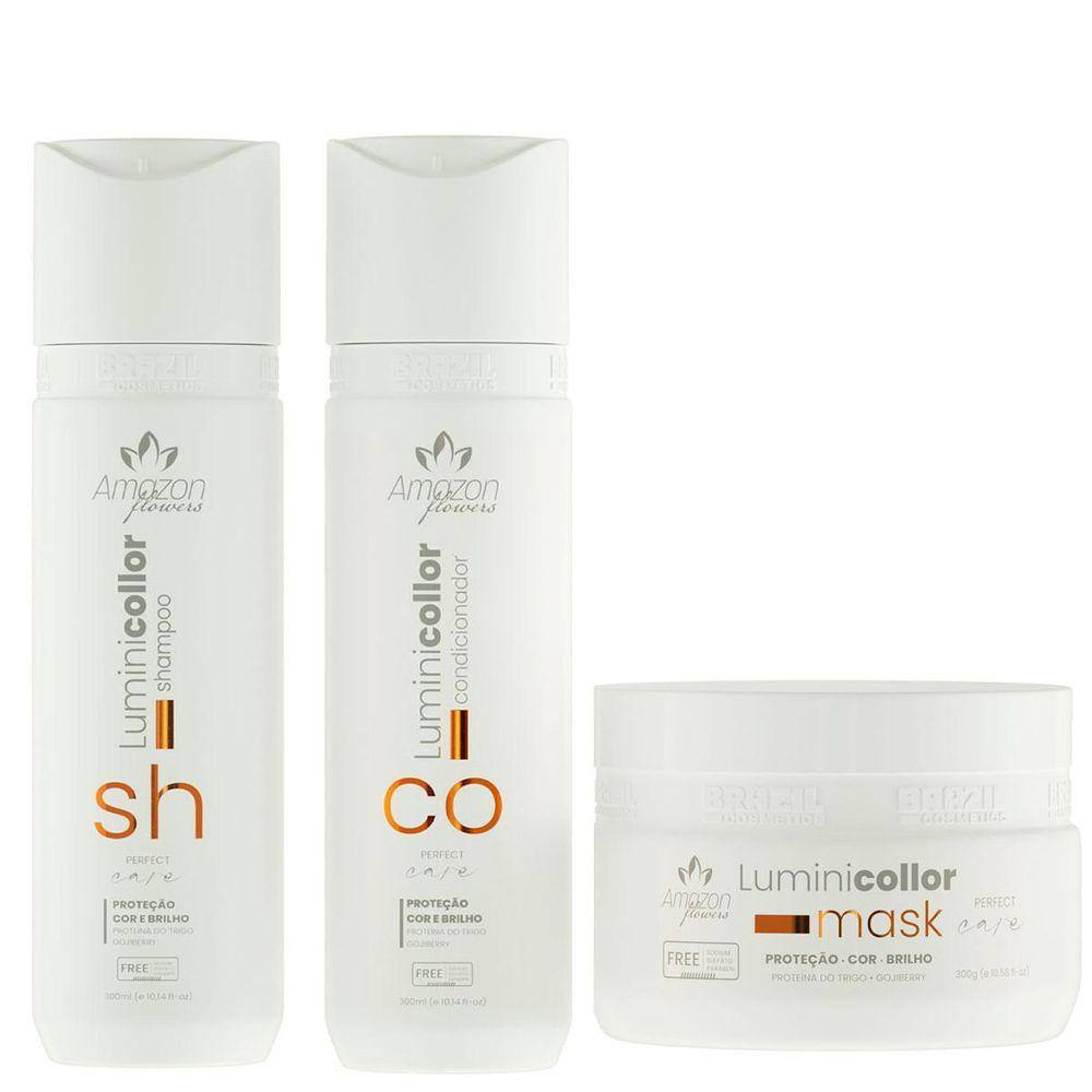 Kit Lumini Colors Amazon Flower Hidratação Brilho Colorido
