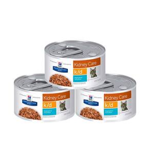 Kit 3 Ração Hill s Prescription Diet K/D Gatos Renal Atum