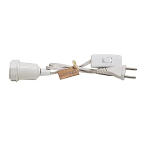 Cabo Fio Abajur 1,8 Metros Bivolt Com Soquete E27 Branco