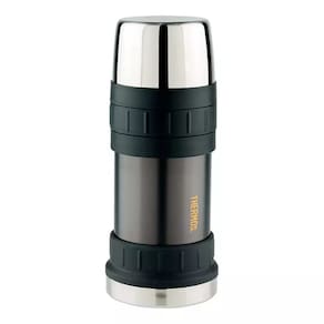 Frasco Térmico Pote Marmita Camping Tulum Com Colher Preto 470ml