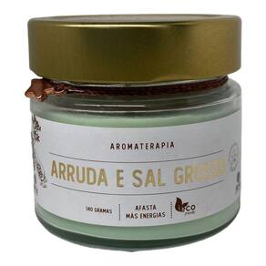 Vela Perfume Arruda Com Sal Grosso Aromas Atria Indiana 140g