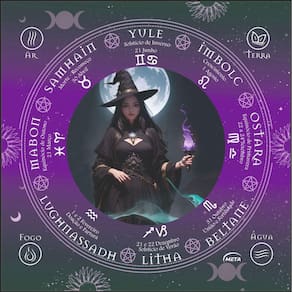 A Legítima Toalha Jogo Cartas Bruxa Wicca 70x70cm Roxa