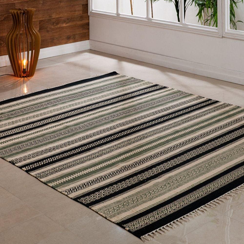 Tapete Kilim Chicago 140x200cm Niazitex Preto