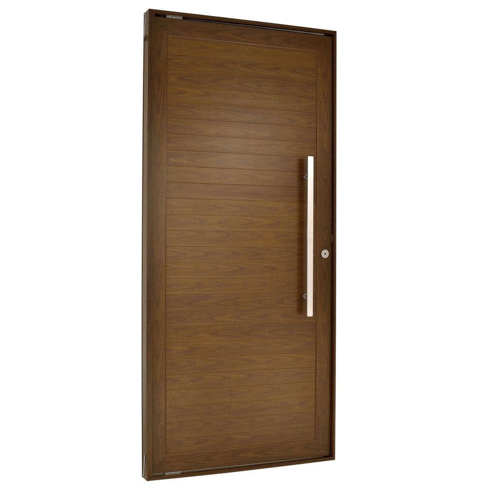 Porta Lambril Pivotante com Puxador Direita Topsul 220x120cm Esquadrisul Marrom