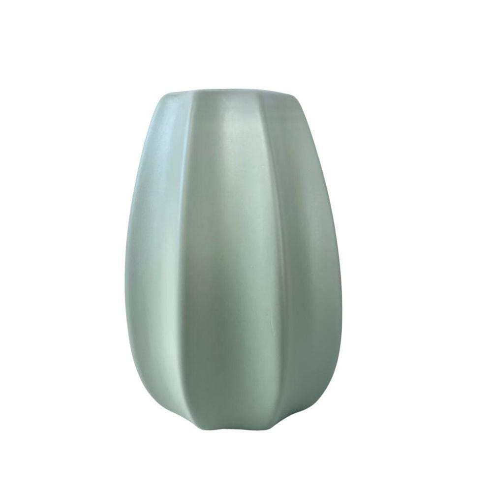 Vaso centro de mesa verde menta moderno trabalhado cerâmico