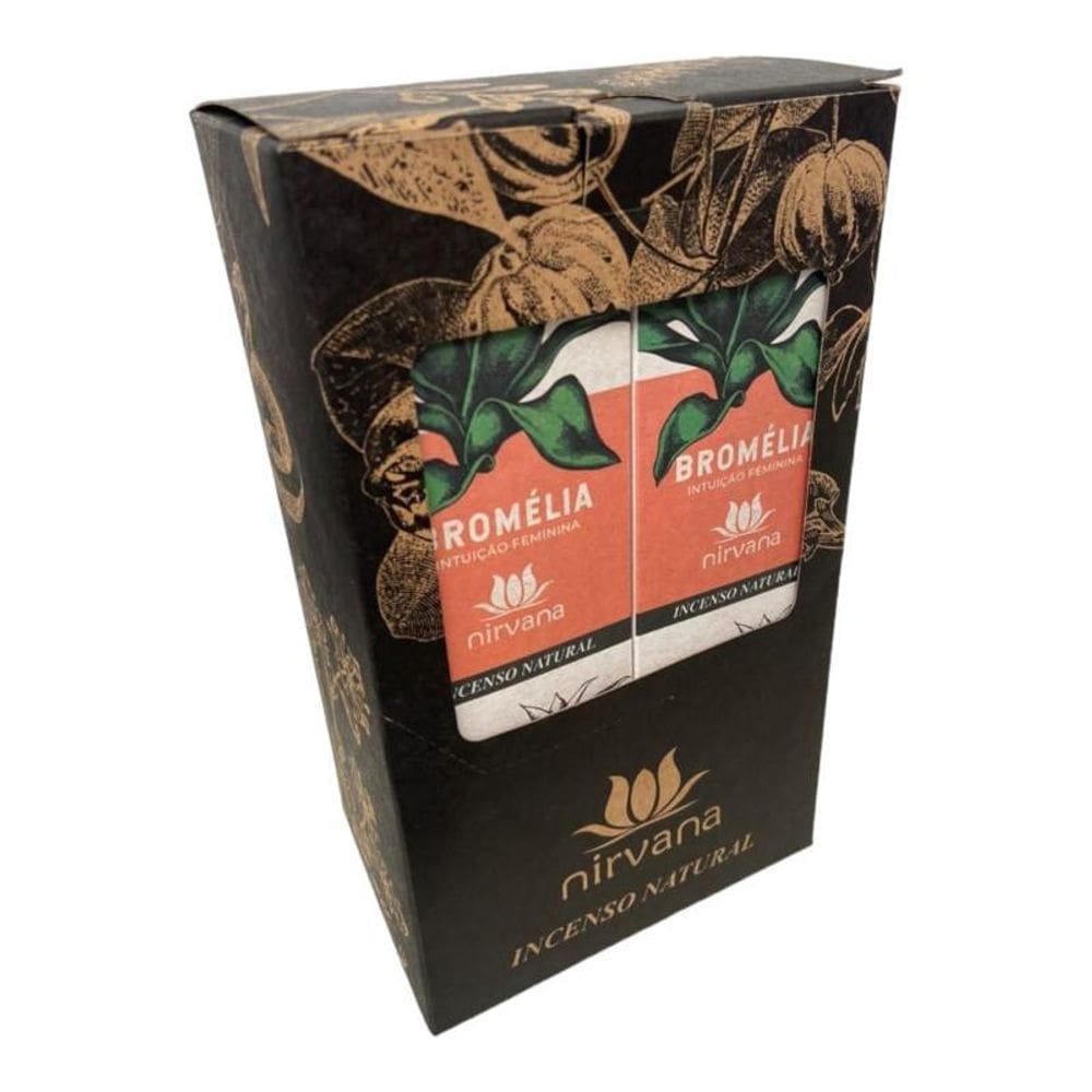 Incenso Nirvana Natural Bromélia 12 Caixas Com 9 Varetas
