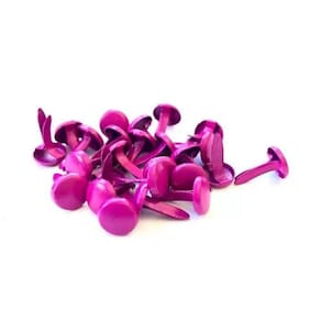 Bailarina De Metal Brads 8Mm Pink Com 25 Unidades