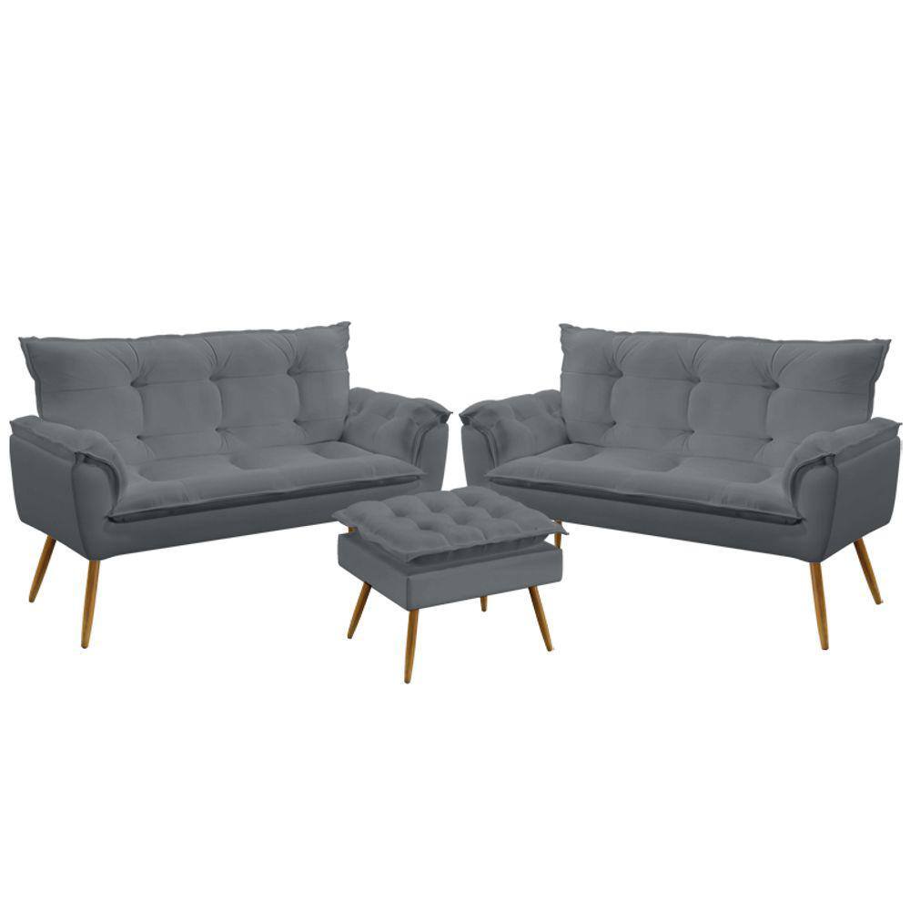 2 Namoradeiras Beta com Puff Lunar Sued Aradecor