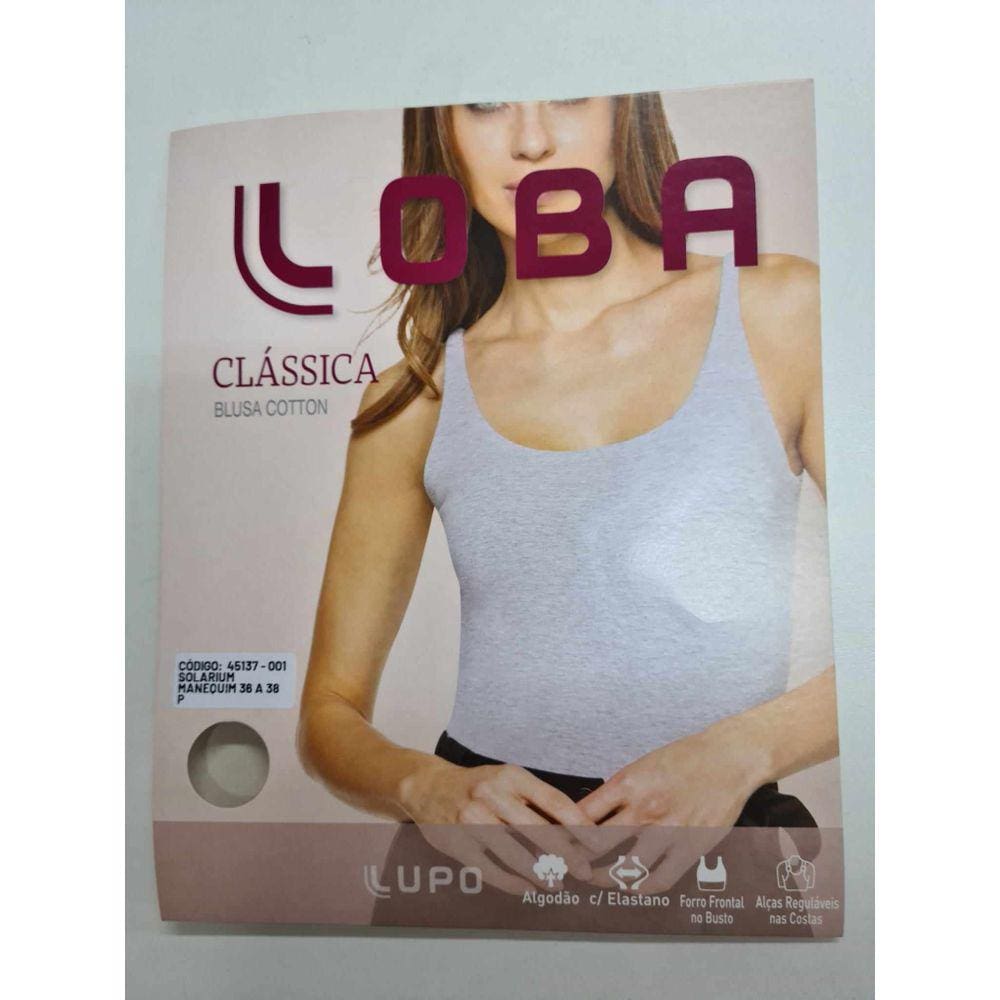 Blusa Regata Cotton Clássica Loba Lupo 45137.