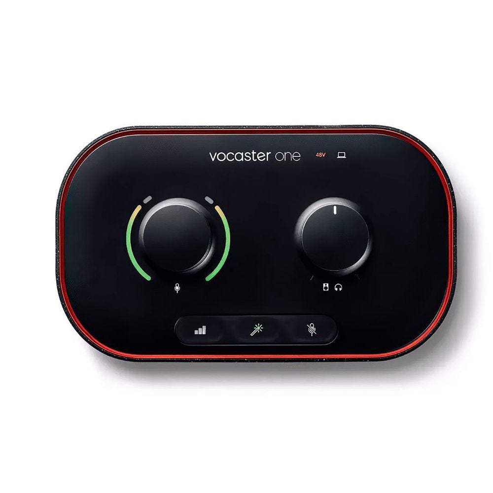 Interface De Áudio Focusrite Vocaster One Com Botão Mute