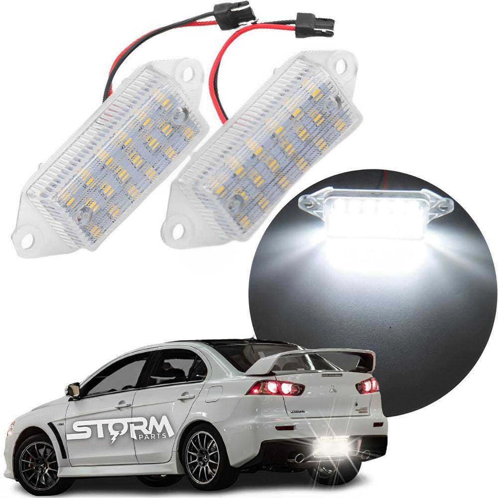 Luz Placa Led Mitsubishi Lancer 2011 Até 2020 Lâmpada Branca