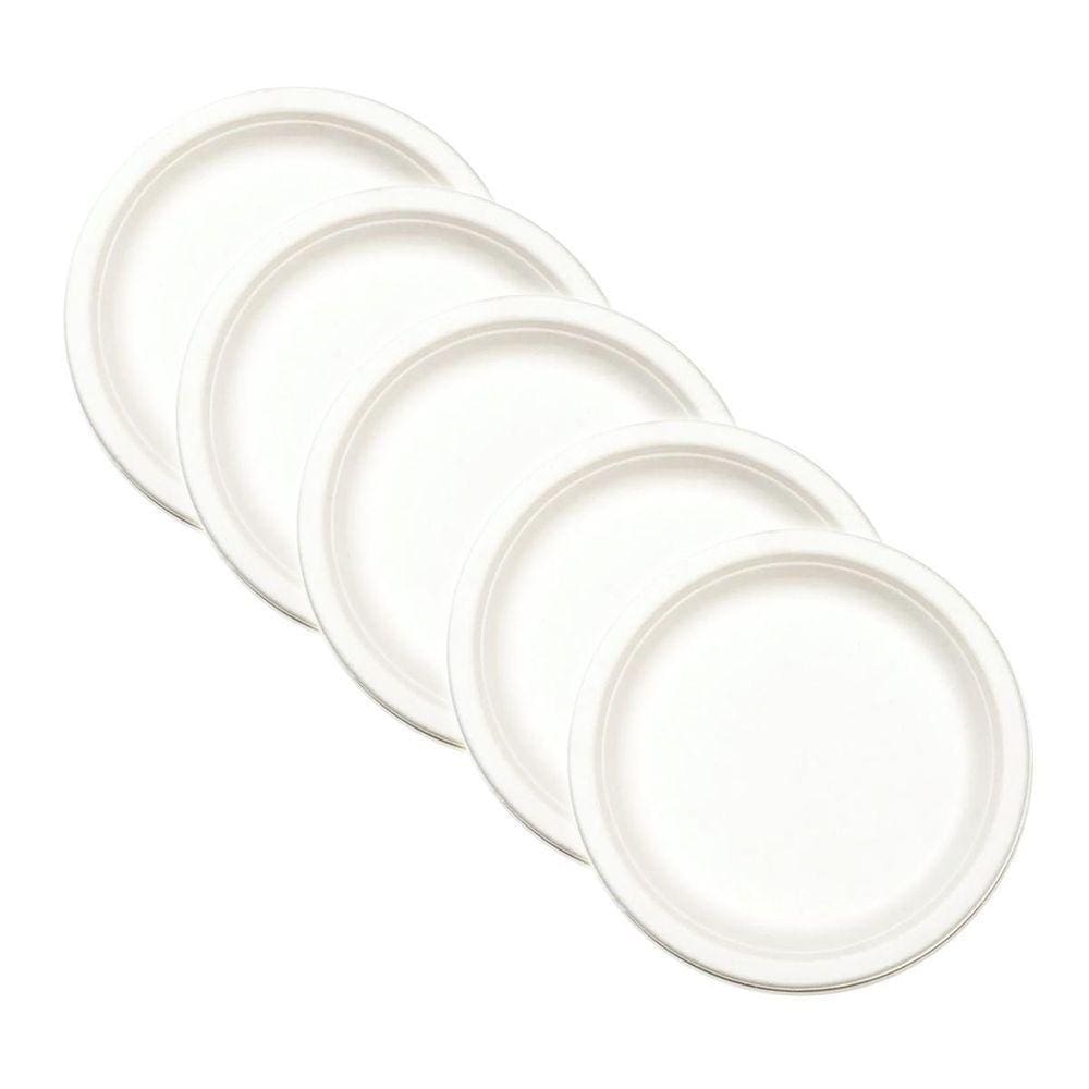 Prato Descartável Biodegradável Bagaço De Cana Kit 5