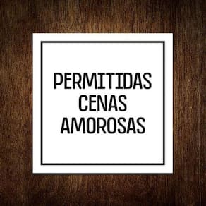 Kit 3 Placas Decorativa - Permitidas Cenas Amorosas