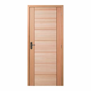 Kit Porta Pronta Maciça 214x89cm Eucalipto Direita Pm58 Quartier Cruzeiro Portas Nude