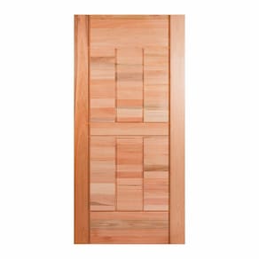 Folha de Porta Maciça 210x102cm Eucalipto Pm96 Cruzeiro Portas Marroml Marroml
