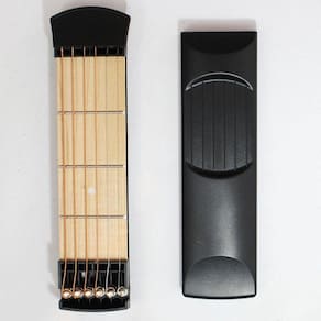 Guitarra Violão Portátil de Bolso 4 Trastes Trainer Preto