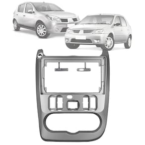 Moldura Painel 2 Din 9 Polegadas Renault Sandero Logan 2008